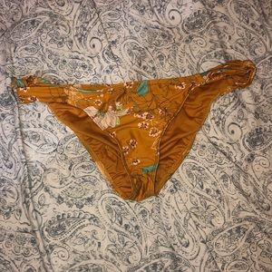 Yellow floral bikini bottoms